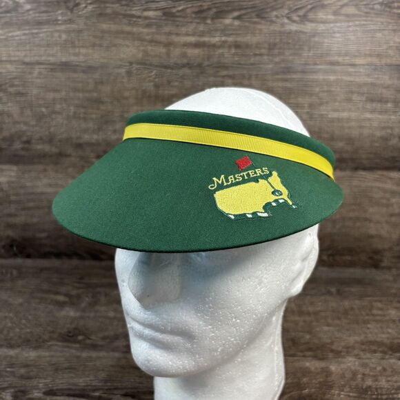 Vintage Masters Tournament Hat Visor Men's Green Golf Augusta 90s - Picture 1 of 7